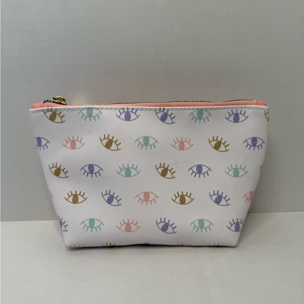 Eye Patterned White Pouch