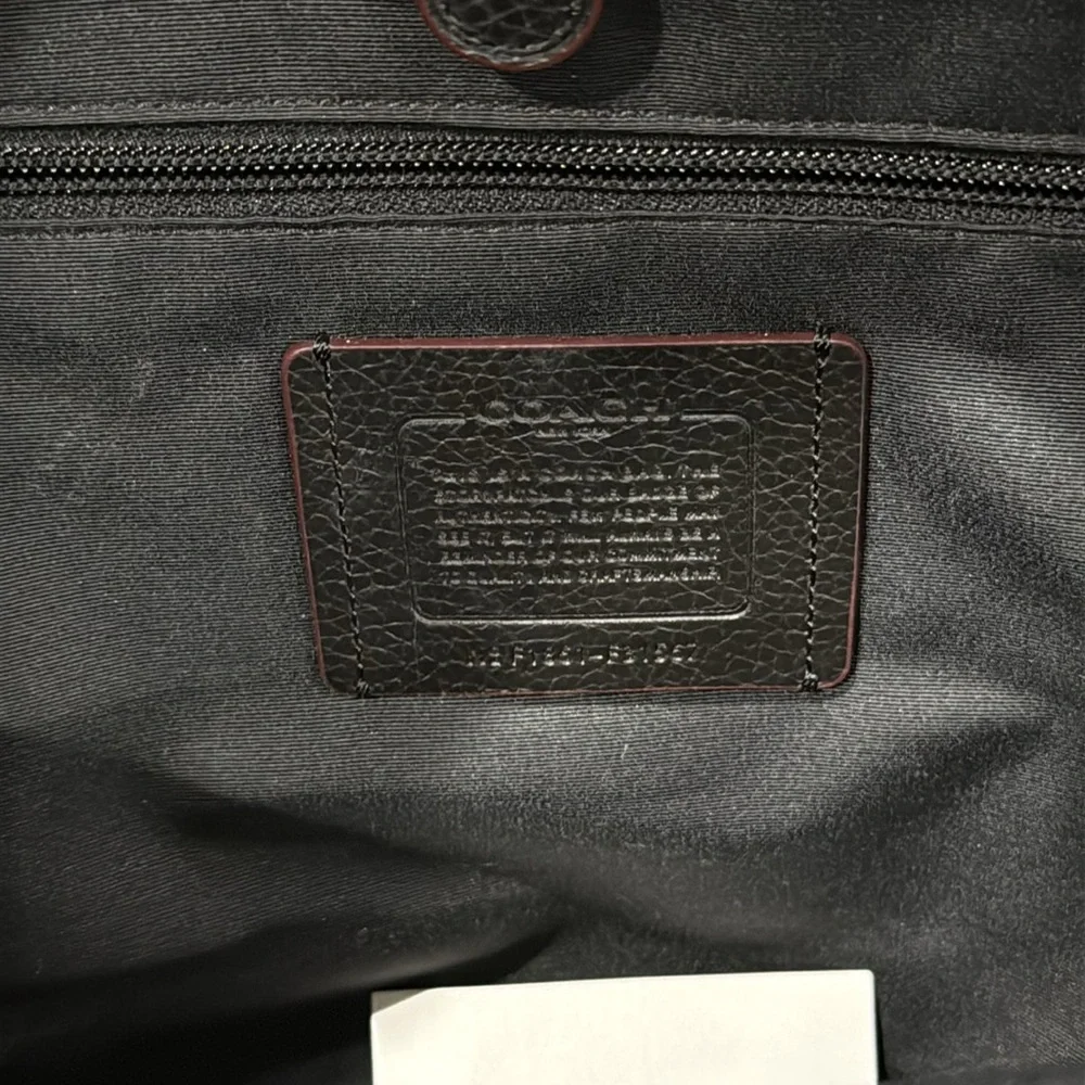 Coach Black Leather Backpack with Skull and Eagle