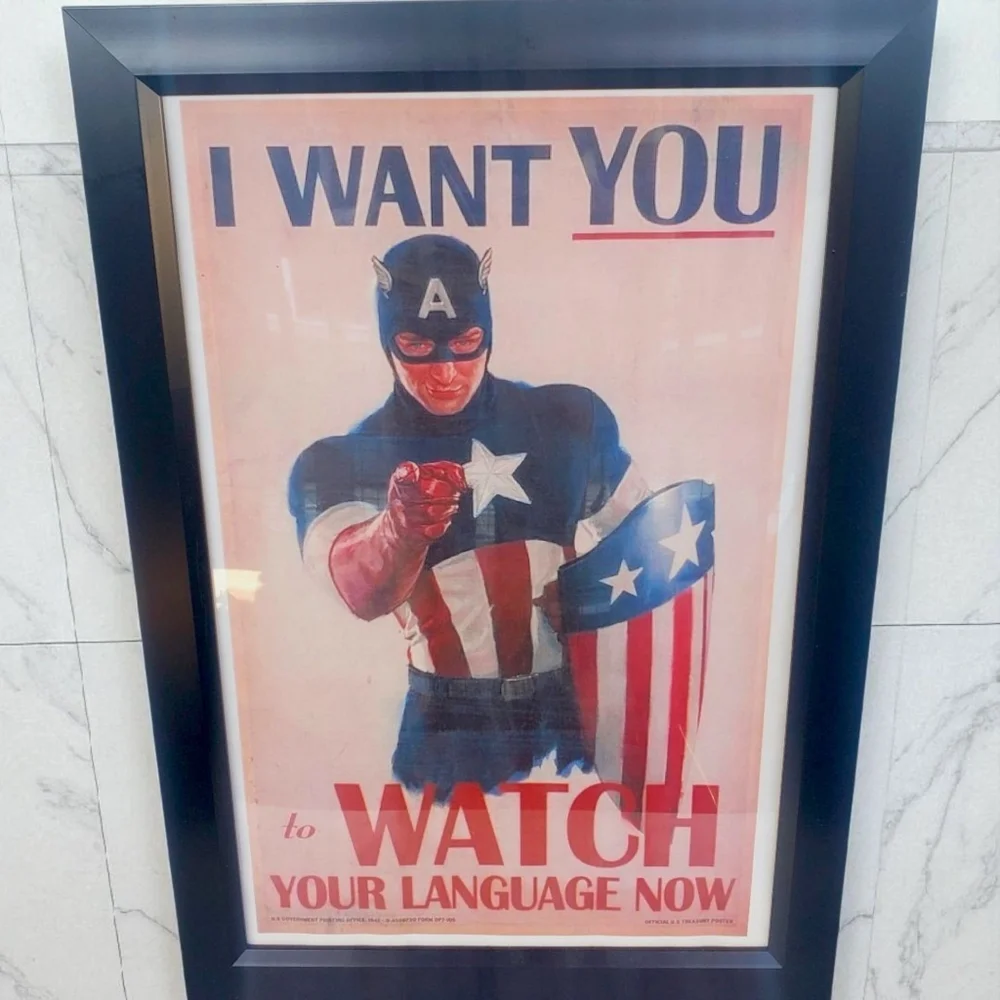 Framed Captain America 