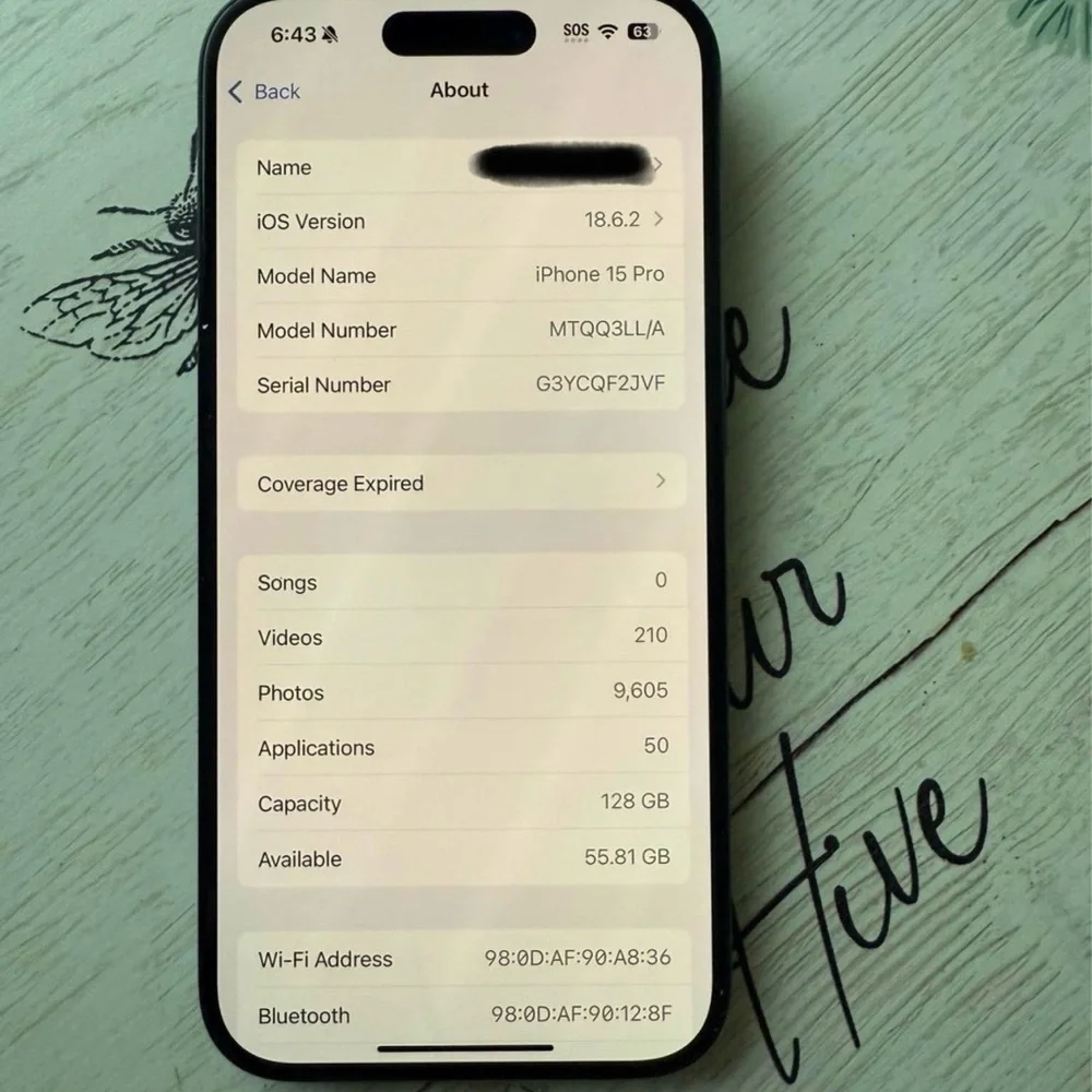 Apple Smartphone with Black Frame and Colorful Display +airpods generation 4 Pro