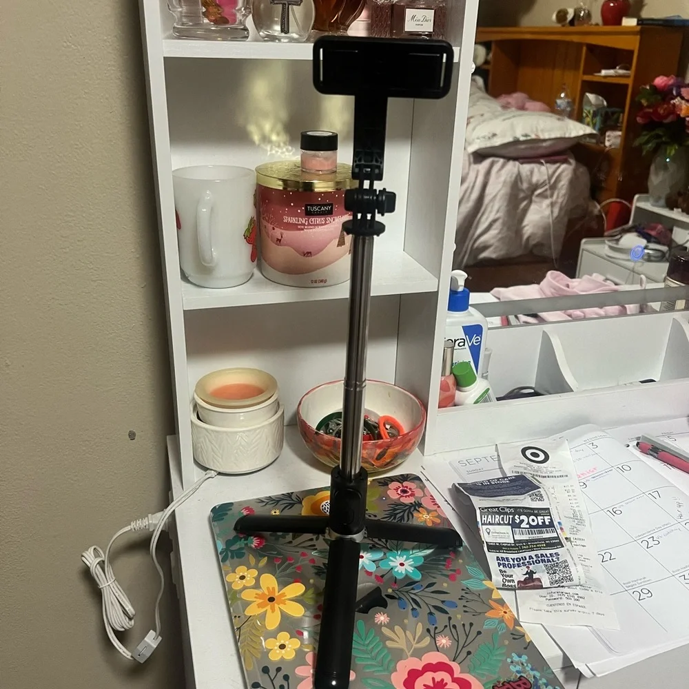 Compact Black Selfie Stick for Smartphones