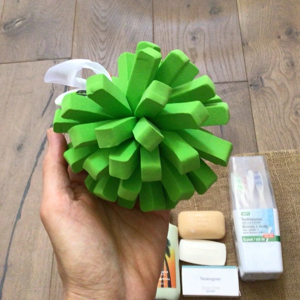 Bundle of Bath Accessories Body Care Sponge Soap Lotion Toothbrush