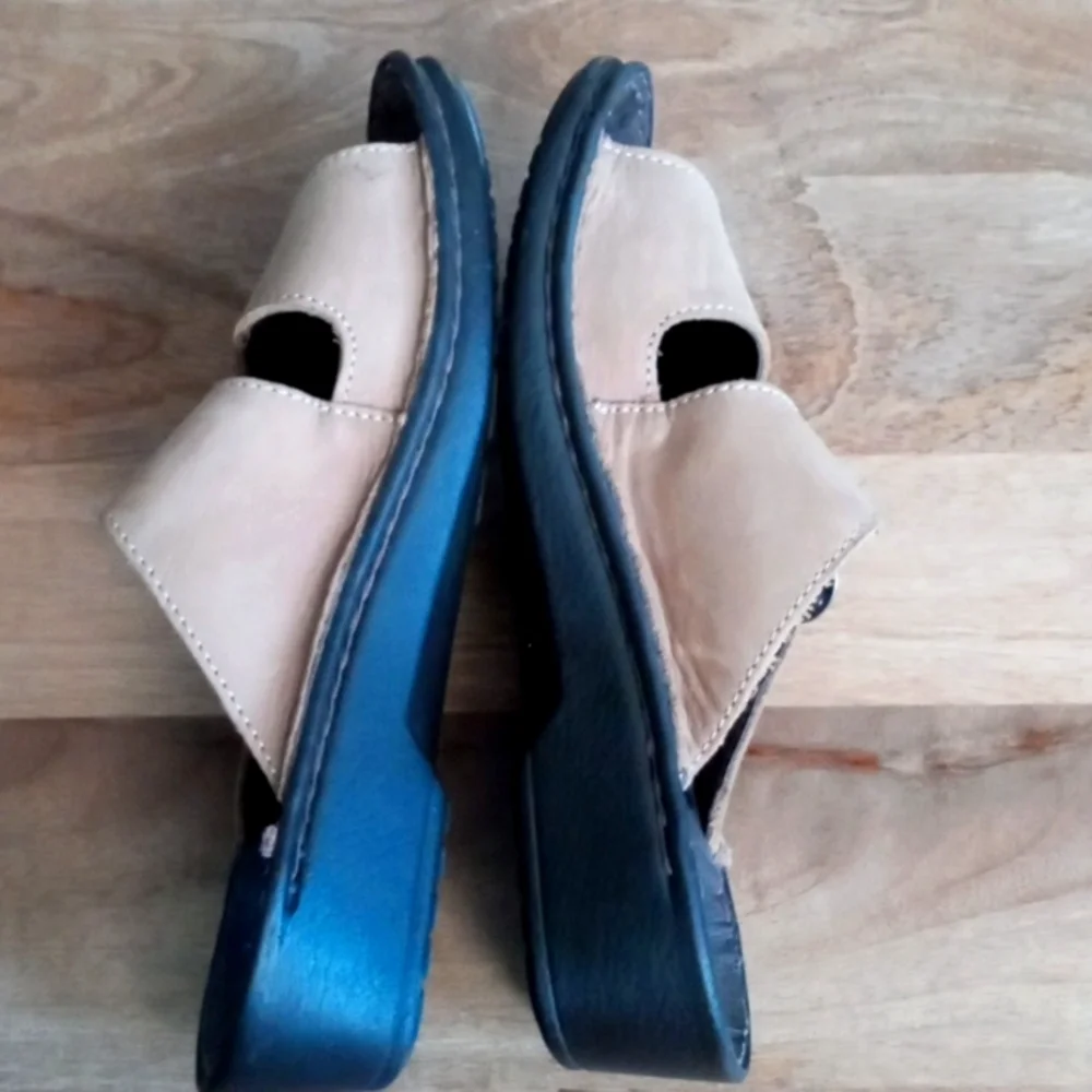 Josef Seibel Tan Slide Sandals