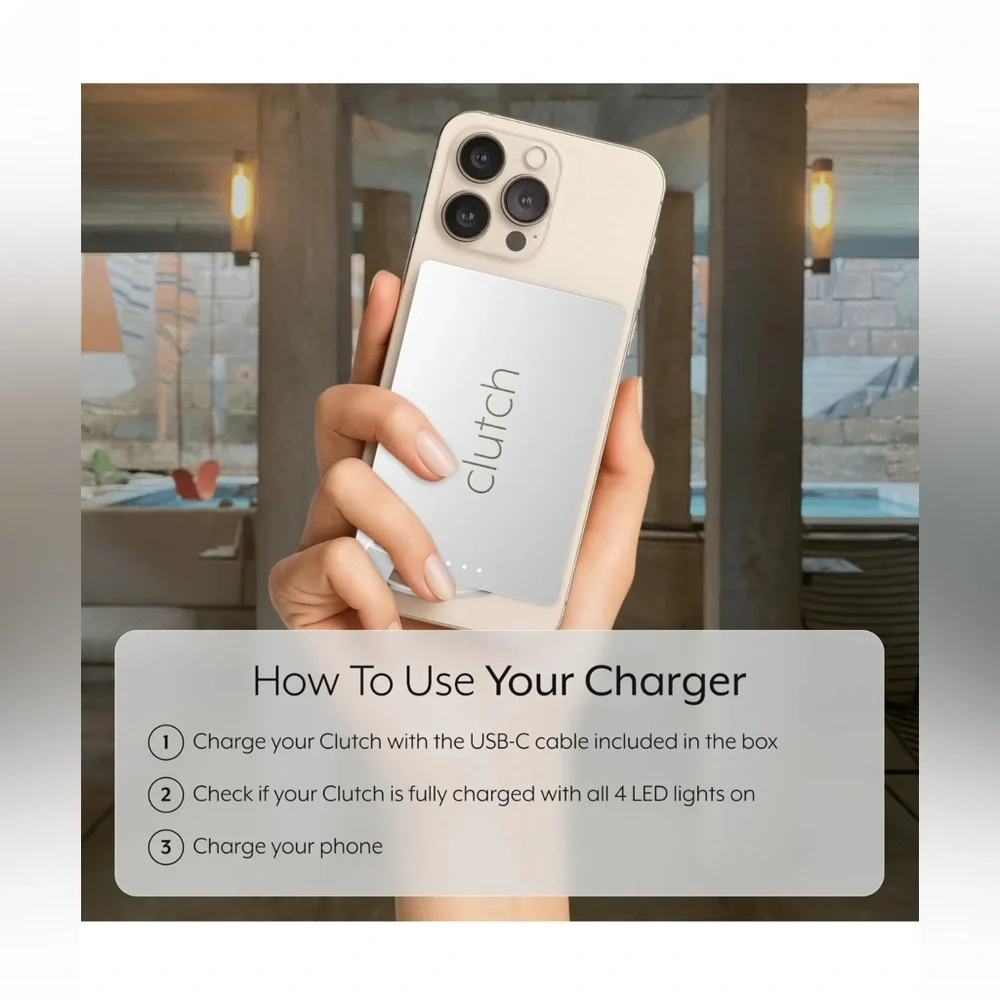 Clutch Pro lightning charger for iPhone 14 and older