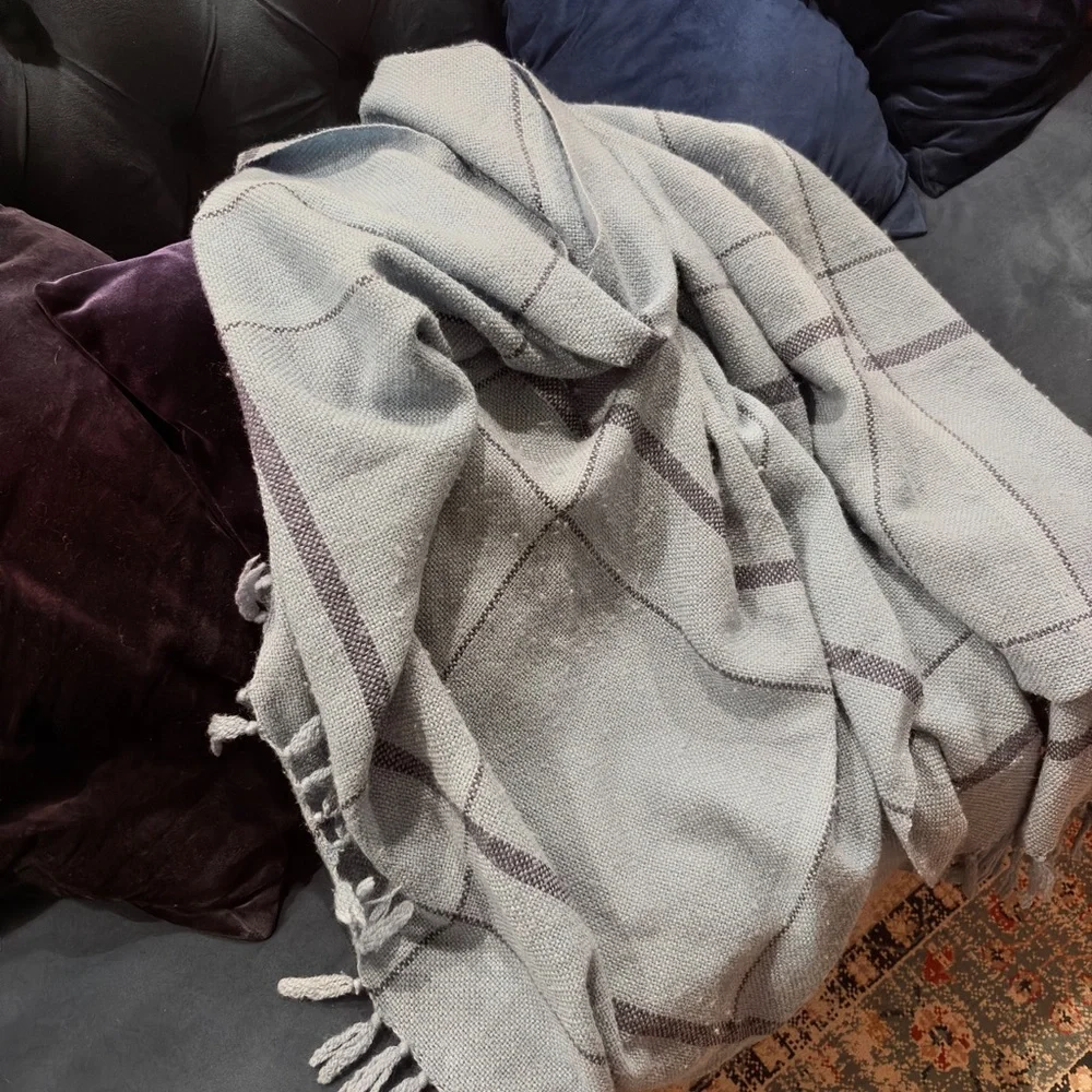 The Three Weavers Virgin Wool Vintage Blanket Handmade in USA