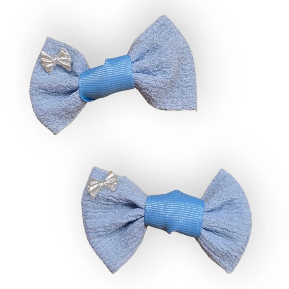 2- Pack of Bow Hair Accessories| Available in Pink, Blue, OR Purple