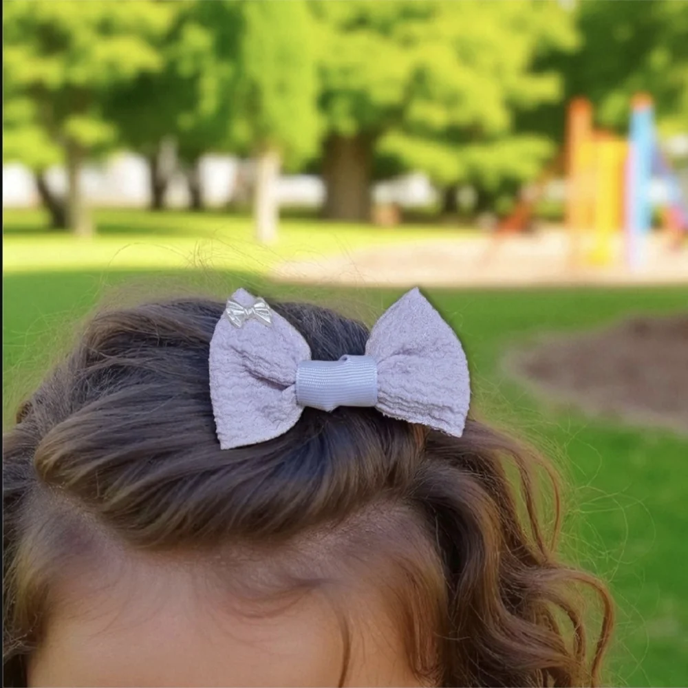 2- Pack of Bow Hair Accessories| Available in Pink, Blue, OR Purple