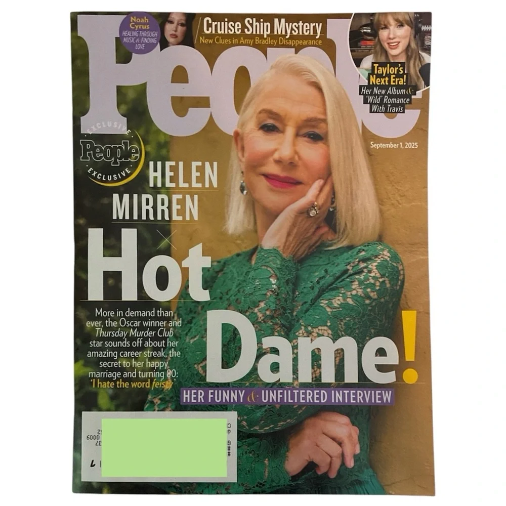 People Magazine September 1 2025 Helen Mirren Taylor Swift Next Era Cruise Ship