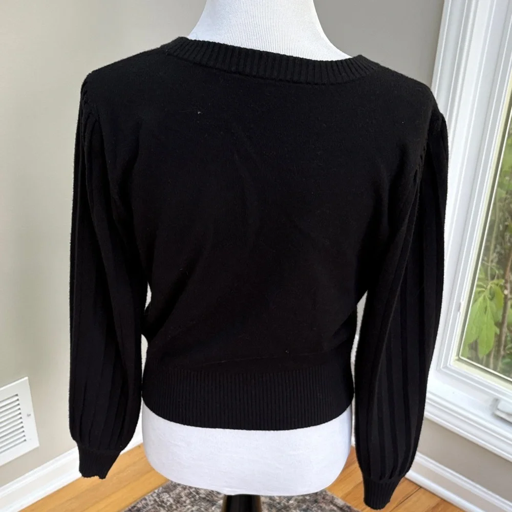 LOFT | Black Crew Neck Sweater, Sz M