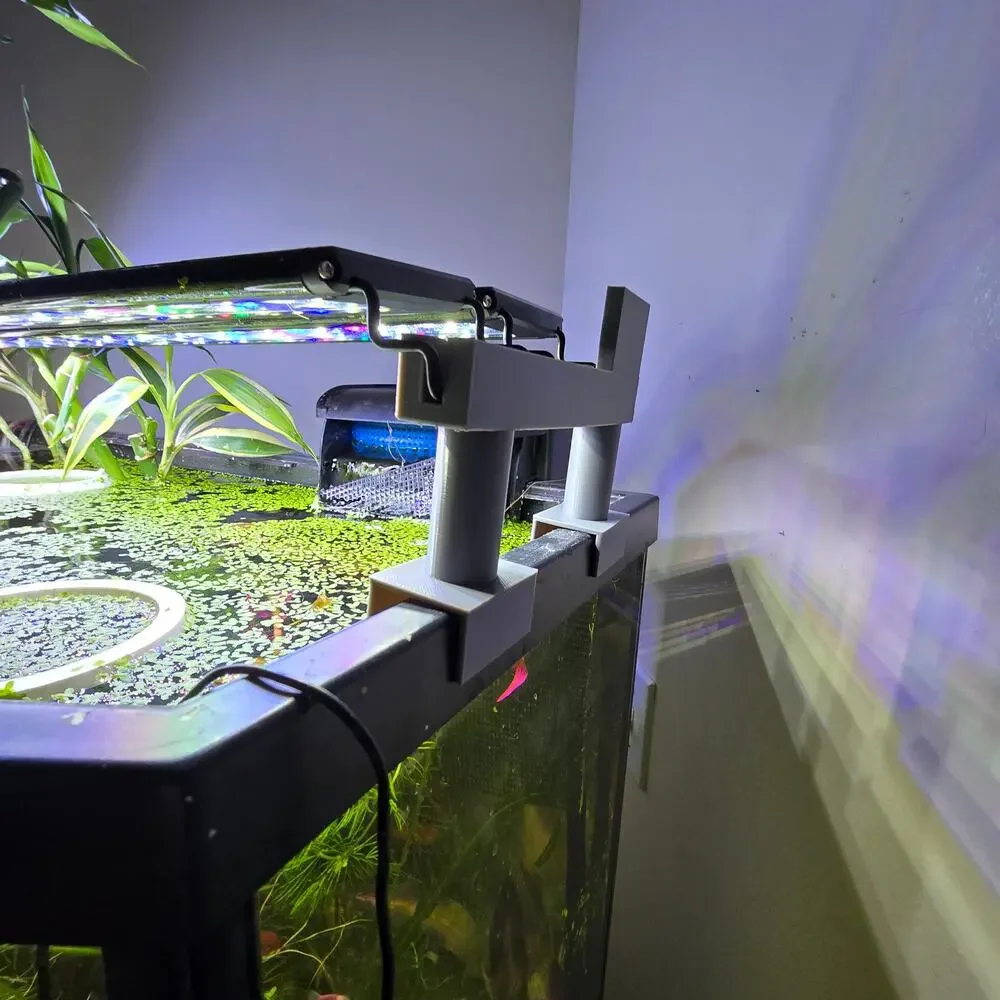 Aquarium Light Risers Extended Dual Tab Hydroponic Aqua-Scape Rimmed Fish Tanks