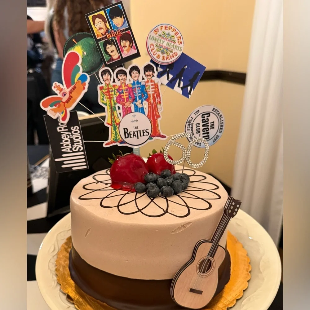 Custom Made Beatles Birthday Cake Topper