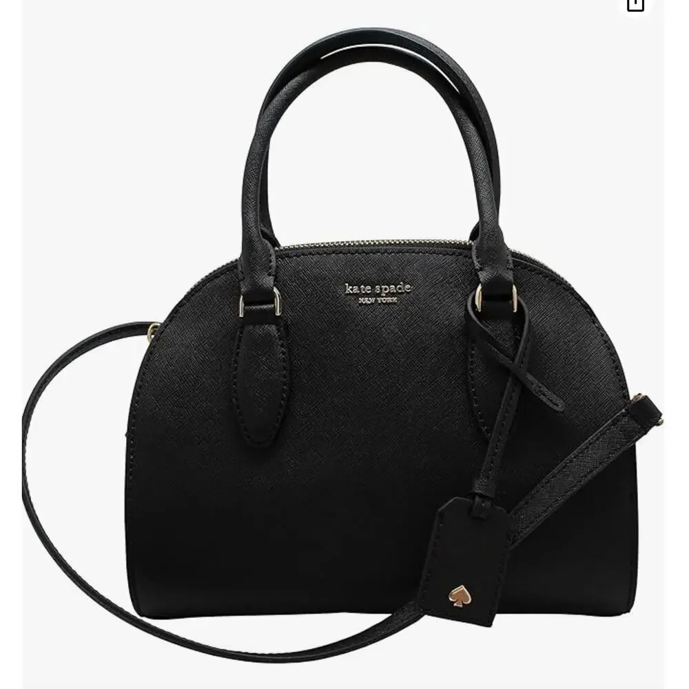 kate spade black leather