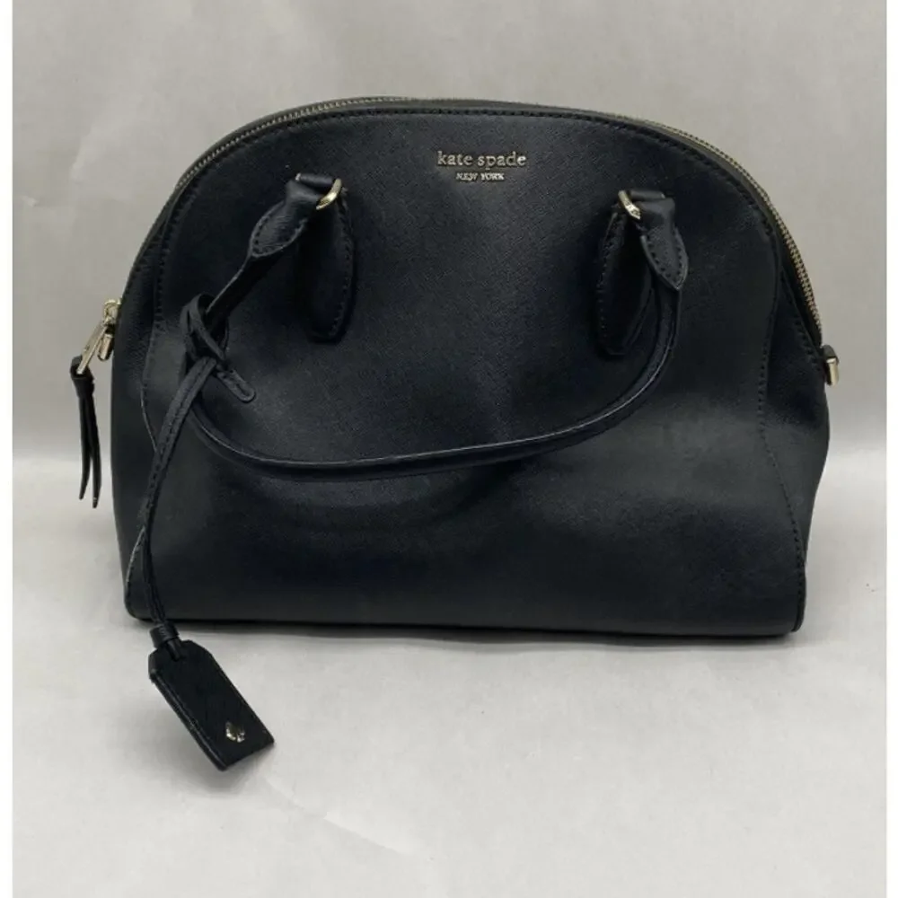 kate spade black leather