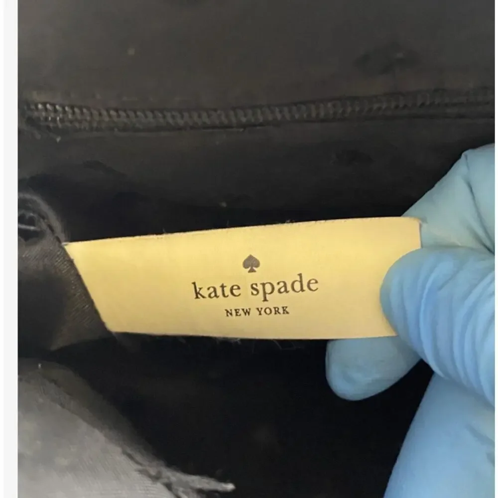 kate spade black leather