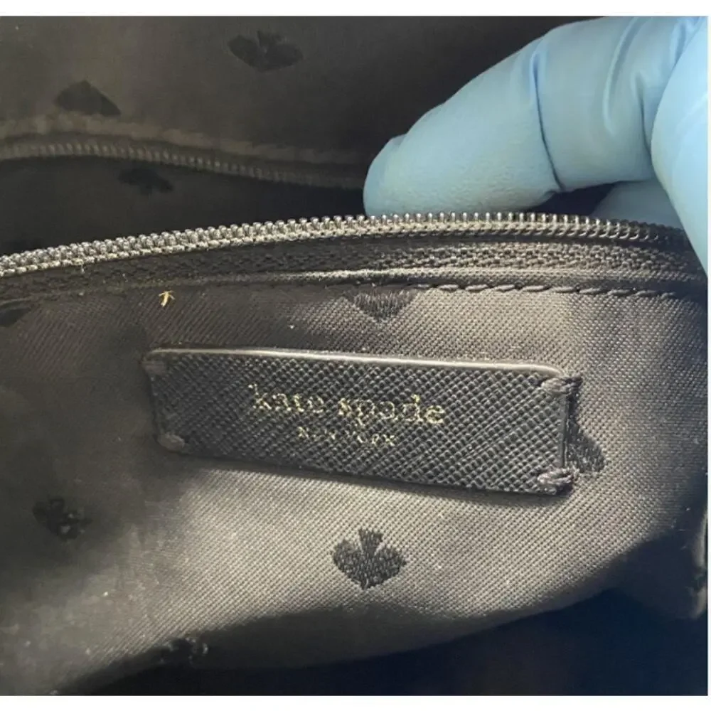 kate spade black leather