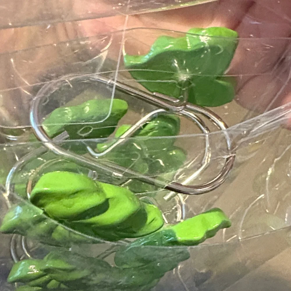 Green Leaf Shower Curtain Hooks