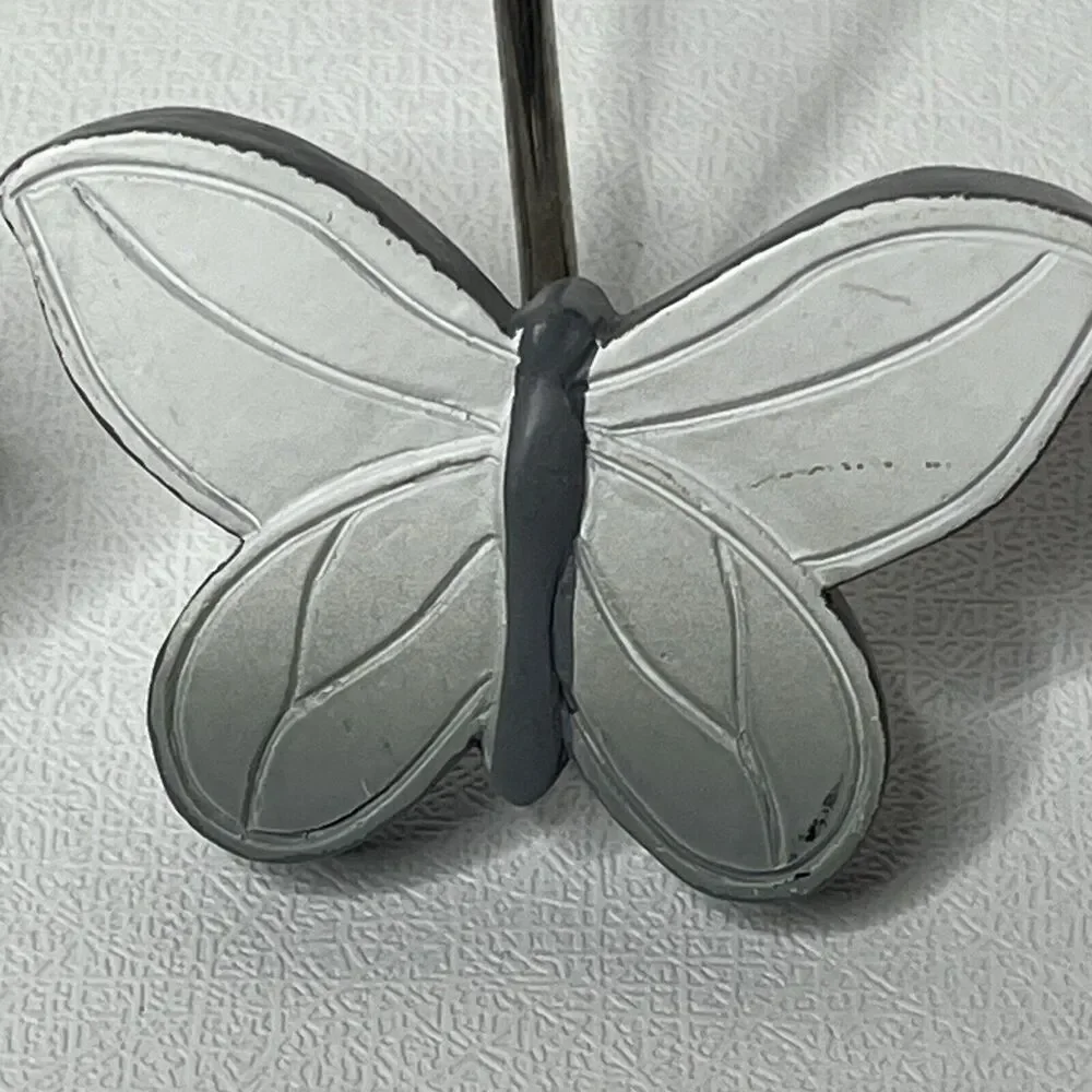 Set Of 12 Lisa Audit Butterfly Shower Curtain Hooks