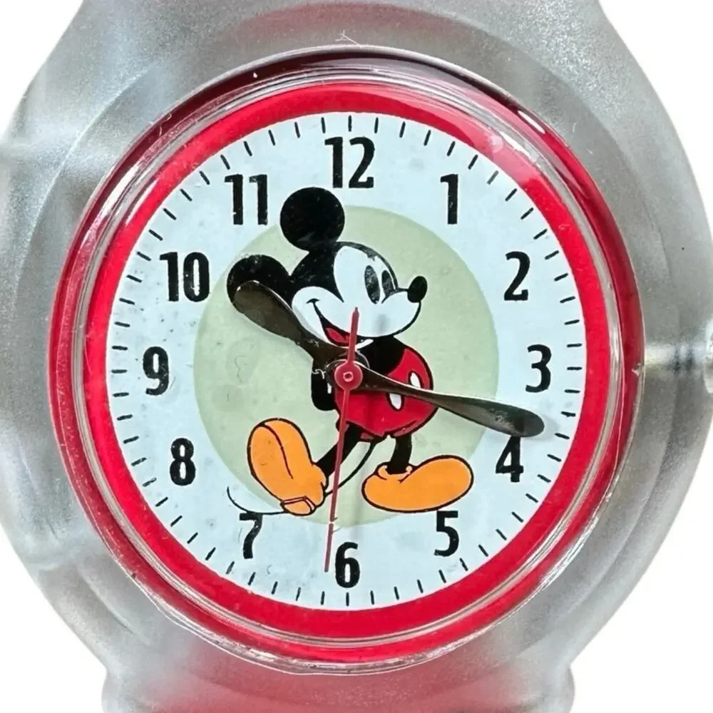 Vintage Red Mickey Mouse Disney Sports Watch for Women New Battery