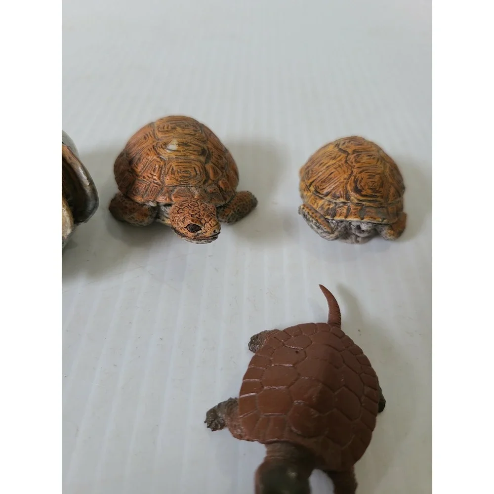 Vtg AAA Quality Rubber Tortoises Set of 3 plus small one. Turtle Egg Hatching