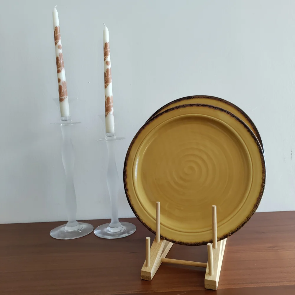 Crate&Barrel Mustard Yellow Dinner Plates