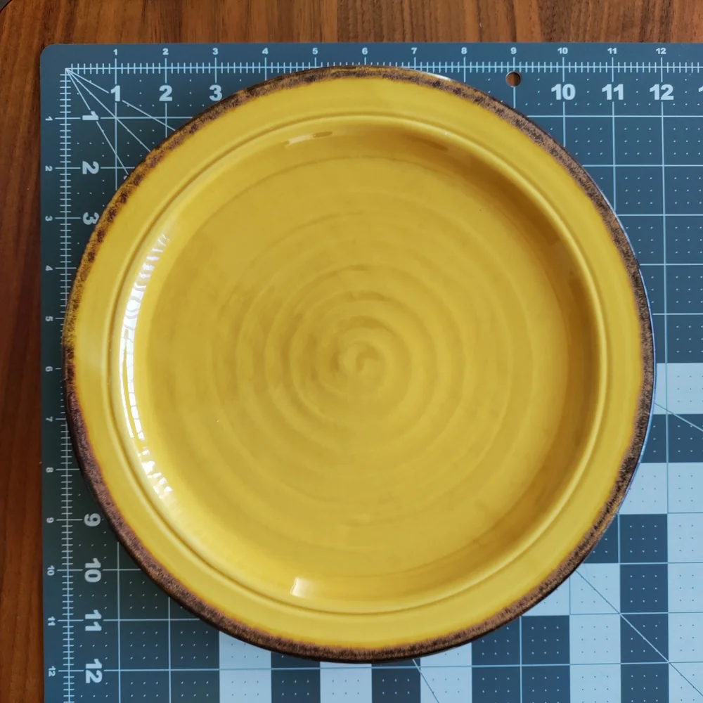 Crate&Barrel Mustard Yellow Dinner Plates