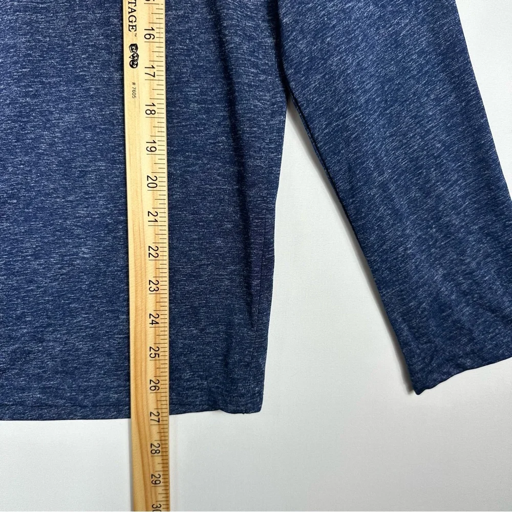 Adidas Rice University Owls Blue Long Sleeve Zip Ultimate Tee Men’s Size Medium