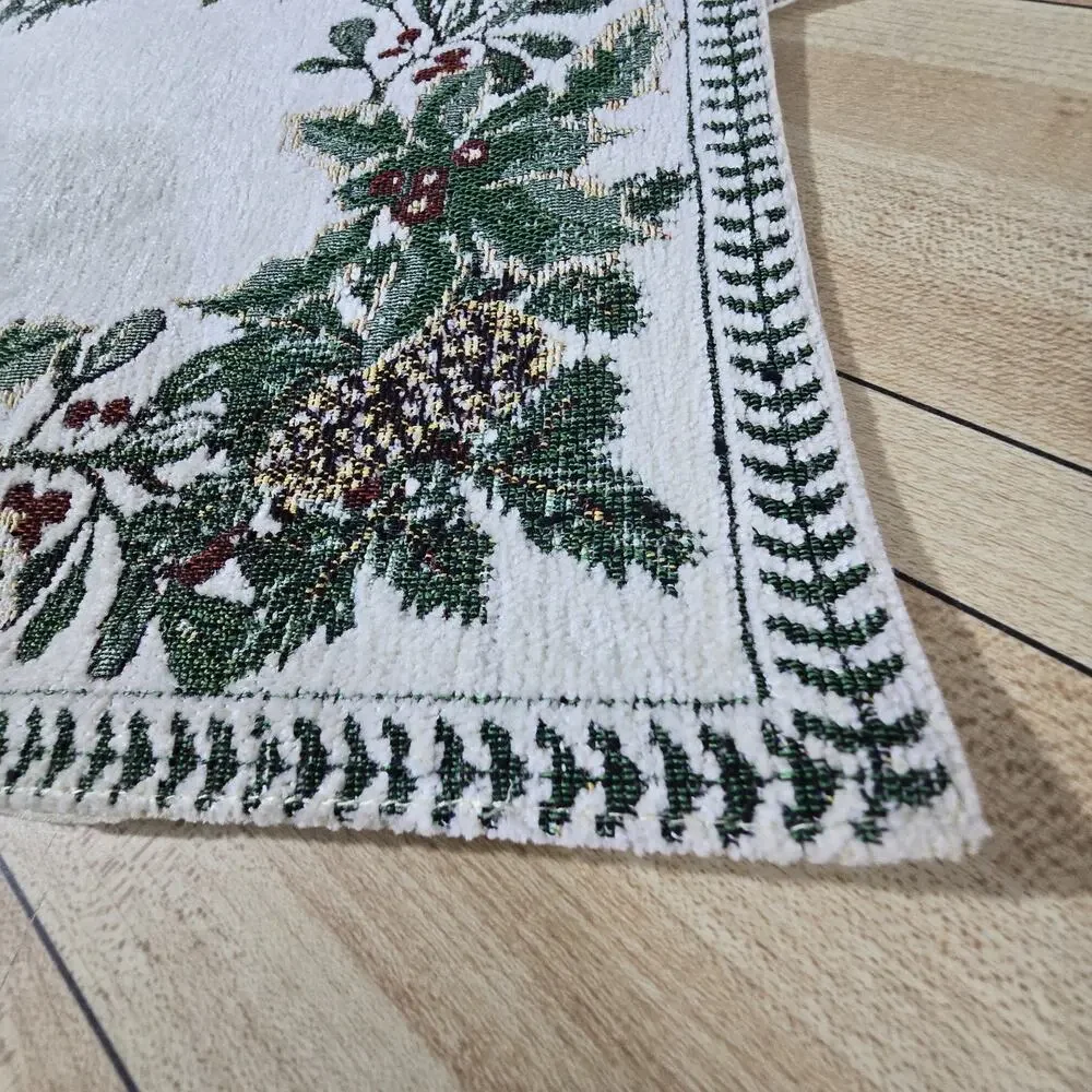 Vtg Set 4 Tapestry Holiday Placemats 13