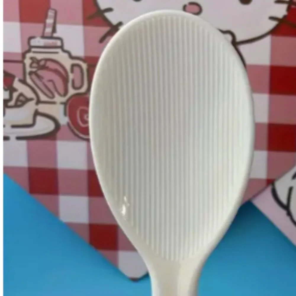 Hello Kitty Rice Spoon with Stand White Pink Sanrio NWT
