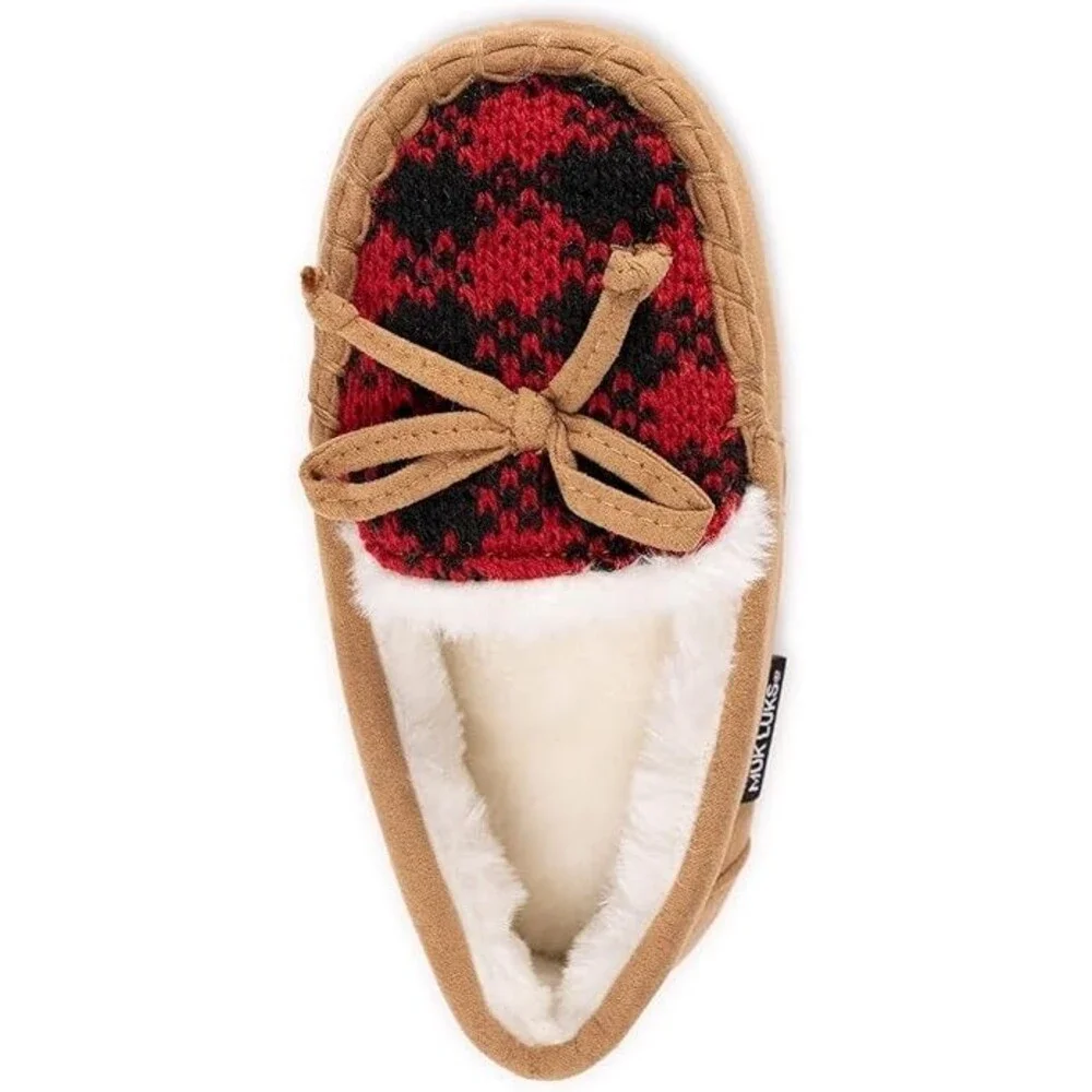 MUK LUKS Kids Patterned Moccasins - Large (1-2)