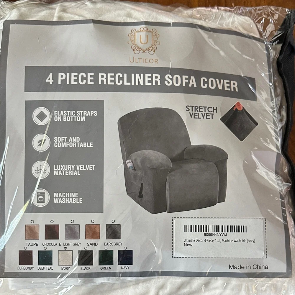 Ivory Recliner Sofa Cover