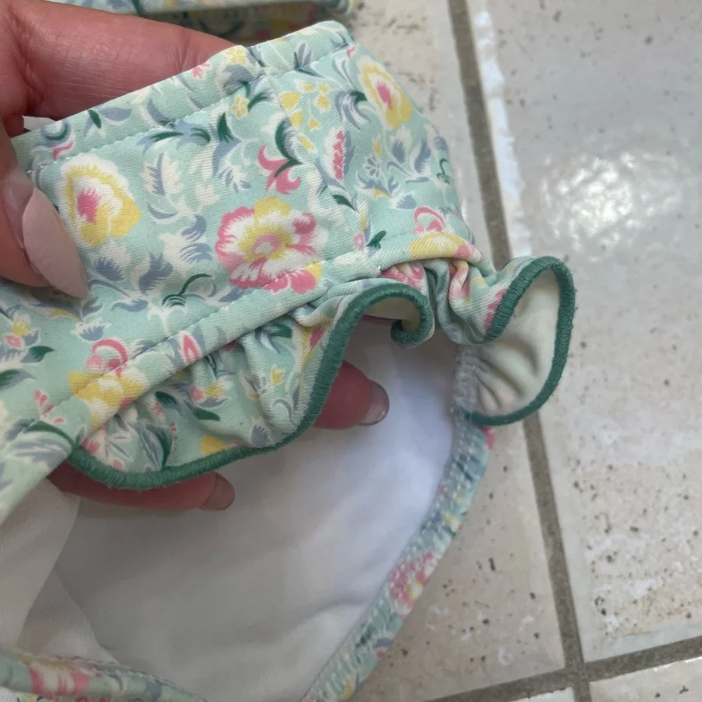 Ralph Lauren Mint Floral Kids Bikini