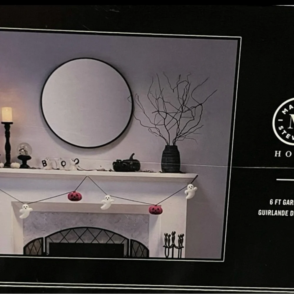 Martha Stewart Pink and White Halloween Garland
