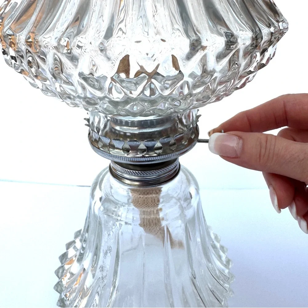 💖 Lamplight Farms NEW Elegant Clear Glass Lamp