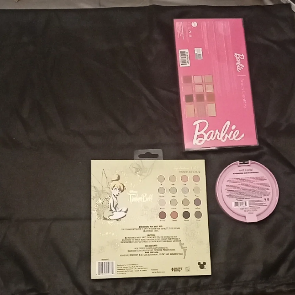 Barbie Pink Eyeshadow Palette and Tinker Bell Set