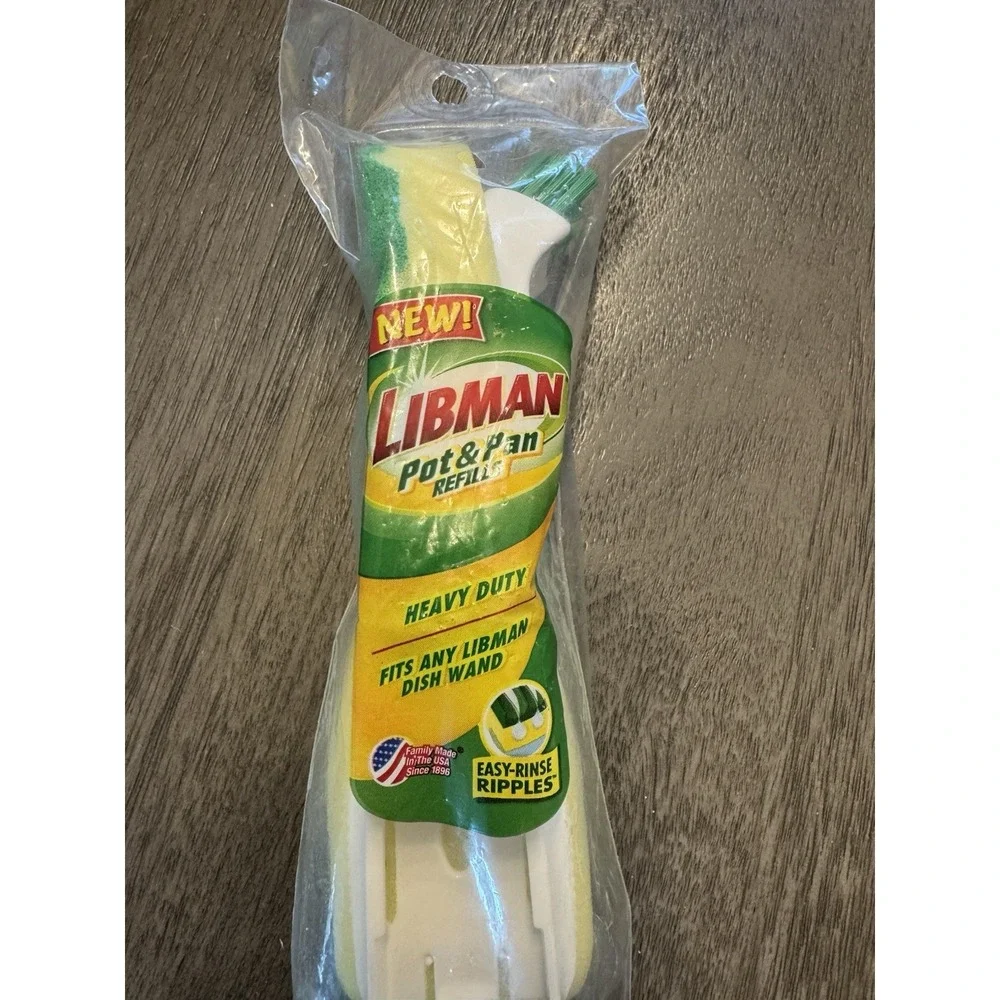 Libman Dish Wand Refill Pots And Pans Kitchen Easy Rinse Non Scratch New NIP