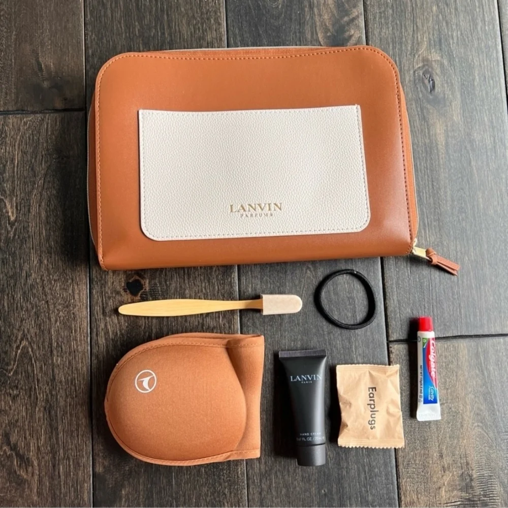Lanvin Brown and White Travel Pochette - Men/Women - NWOT