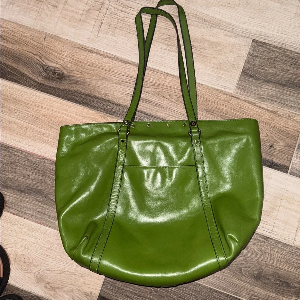 Patricia Nash large Green Leather Tote Bag