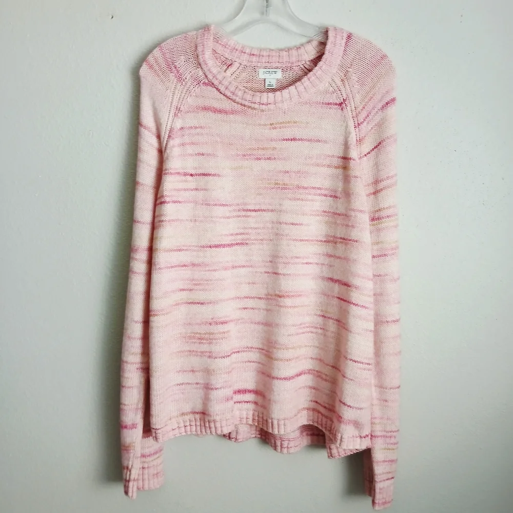 J. Crew Soft Pink Space - Dyed Sweater Size Large