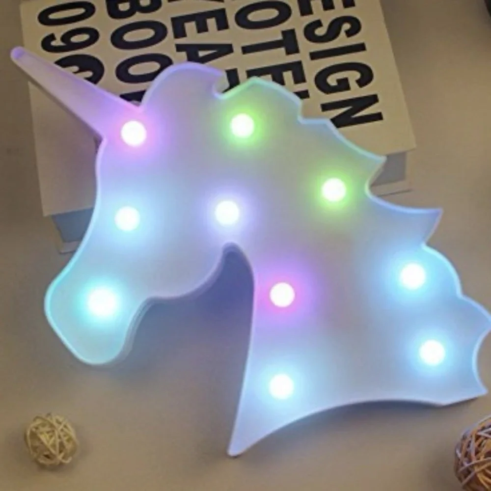 Unicorn Marquee Night Light Magic LED Lamp Color Changing Kid Party Or Any Party