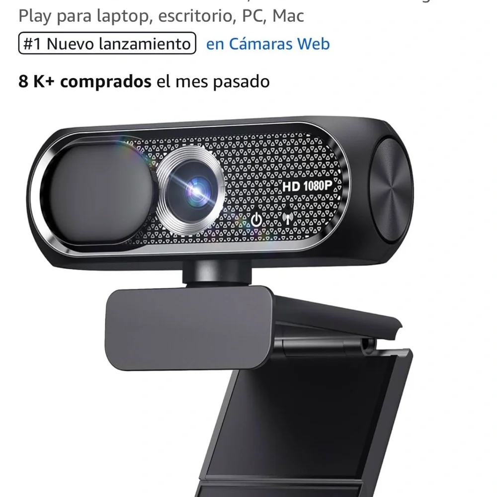 HD 1080P Video Webcam with Built-in Microphone