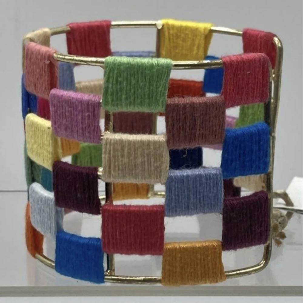 World Finds Ethical Bracelet Colorful Woven Cuff Bracelet NWT
