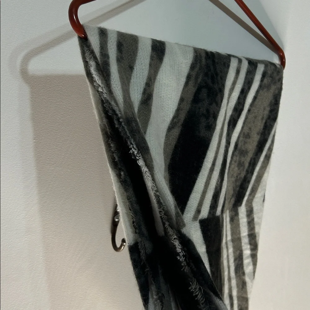 Melrose and Market soft fleece large scarf black, white, grey