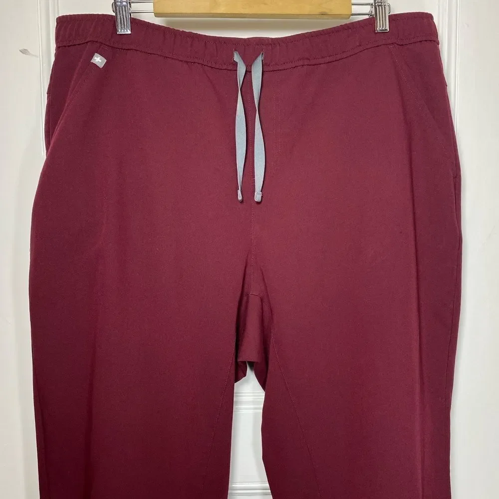 Figs | Men’s Tansen Jogger Scrub Pants Drawstring Waist Burgundy Sz XXL