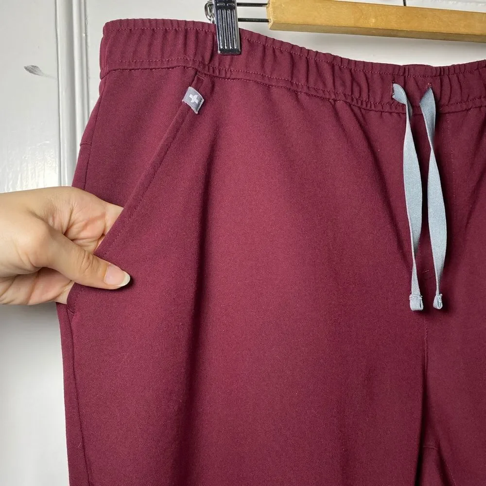 Figs | Men’s Tansen Jogger Scrub Pants Drawstring Waist Burgundy Sz XXL