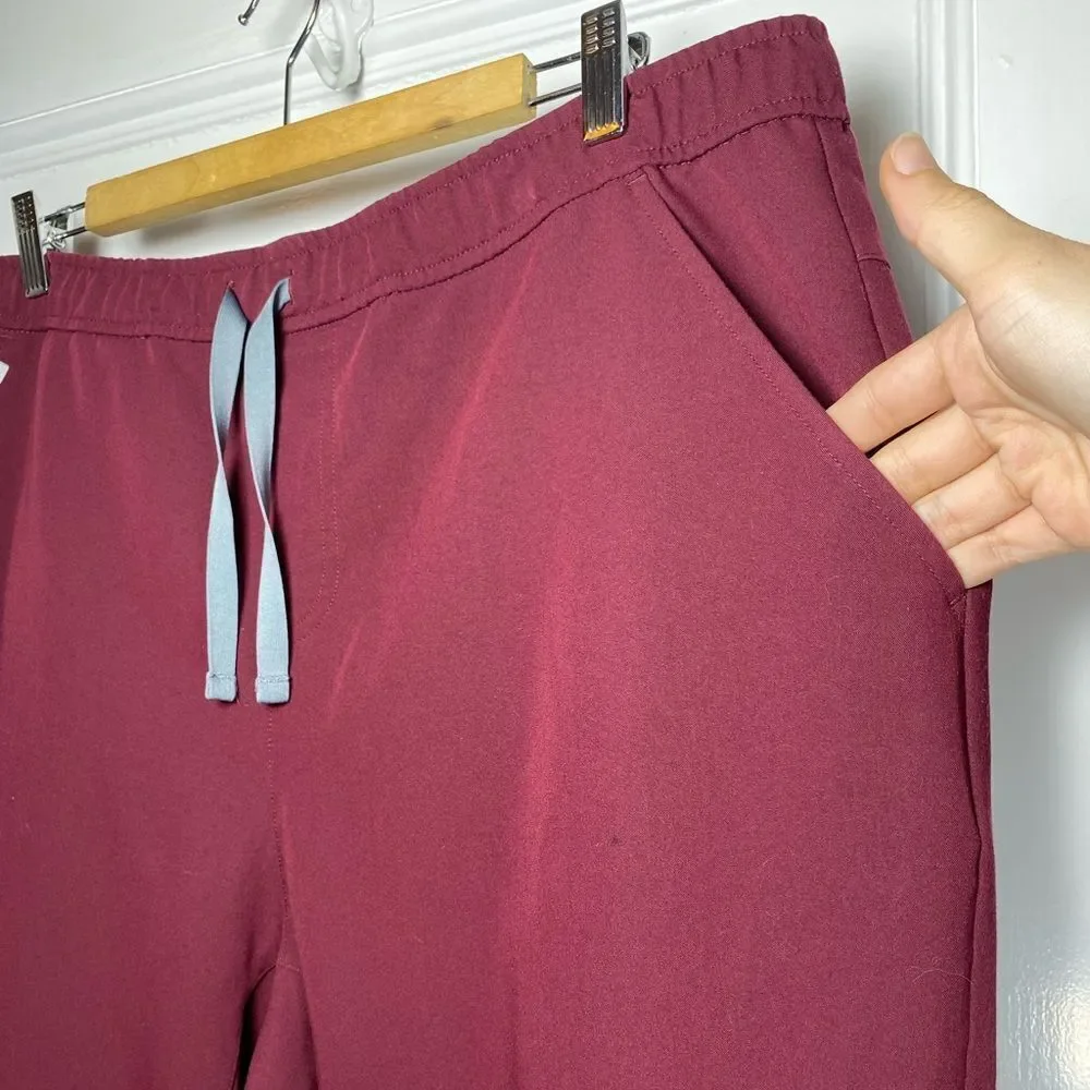 Figs | Men’s Tansen Jogger Scrub Pants Drawstring Waist Burgundy Sz XXL