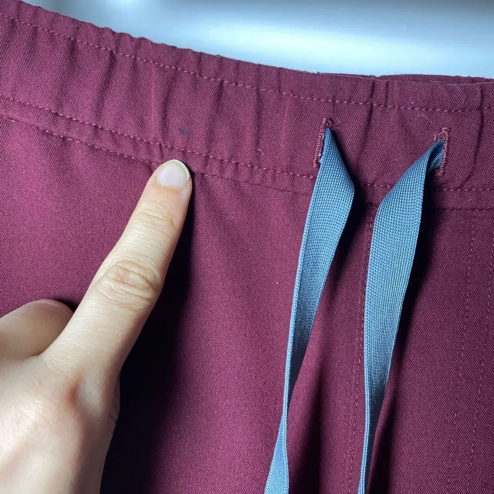 Figs | Men’s Tansen Jogger Scrub Pants Drawstring Waist Burgundy Sz XXL