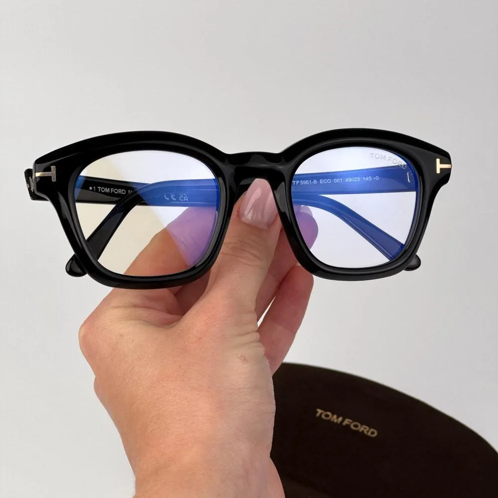 Tom Ford FT5961-B Eyeglasses – Black Square Frame | Unisex Model FT5961-B 001