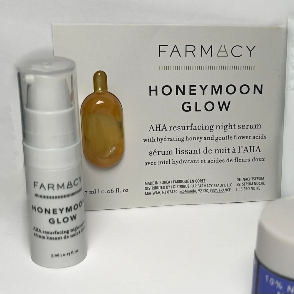 🆕 8 pc FARMACY Skincare Set w/ 💜Green Clean, Night Mask, HA Serum & Night Serum