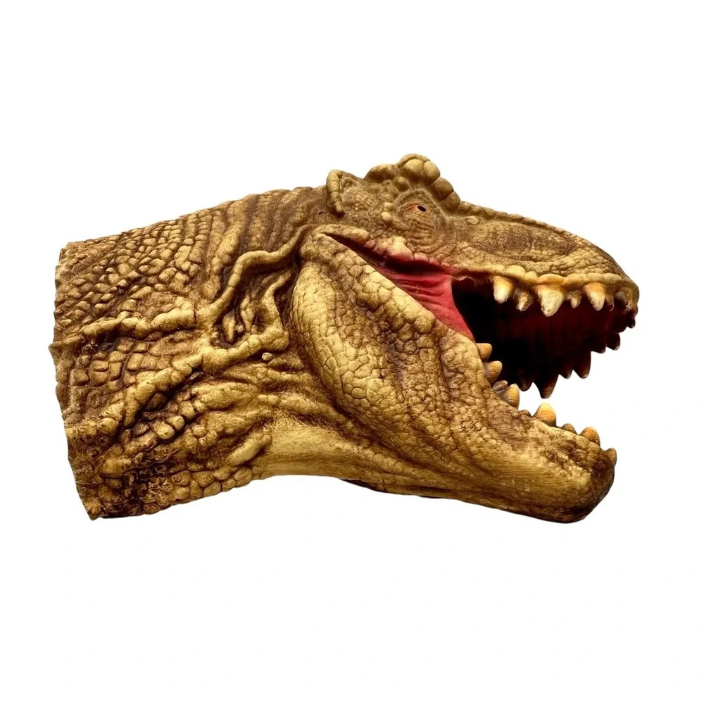 Dinosuar‎ Puppet Raptor T-rex Head Puppets Realistic Soft Latex Rubber Yolococa