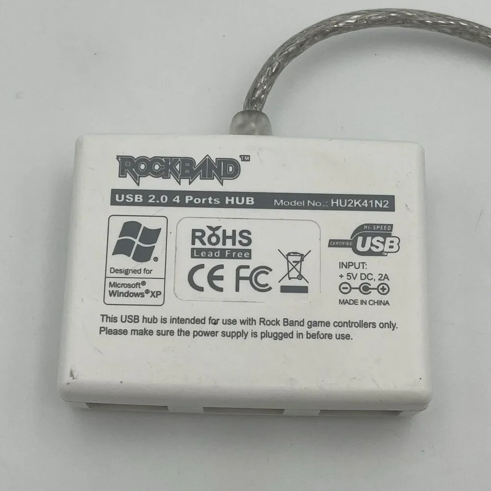 Rock Band USB 2.0 4 Ports Hub HU2K41N2 Dongle Adapter Windows XP